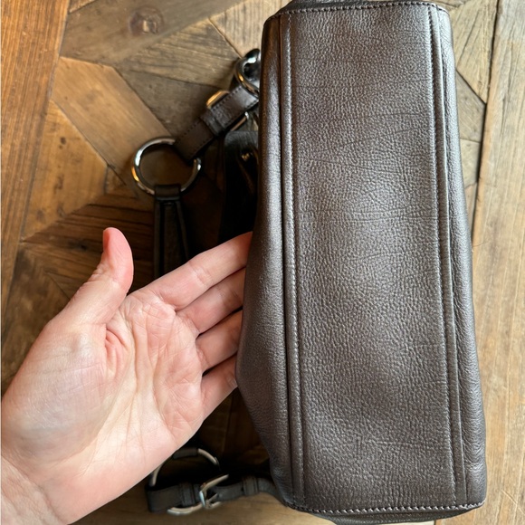 Prada Piombo Royal Calf Easy Leather Foldover - Small Shoulder Bag - Picture 8 of 10